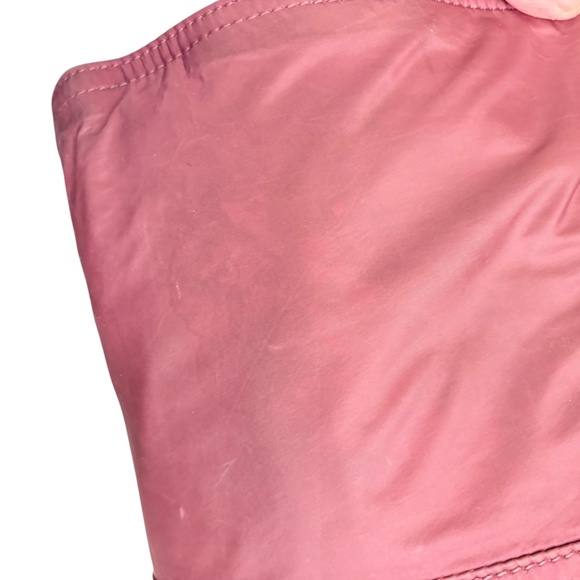 Burberry burgandy nylon and black leather shoulder bag - Picture 16 of 16